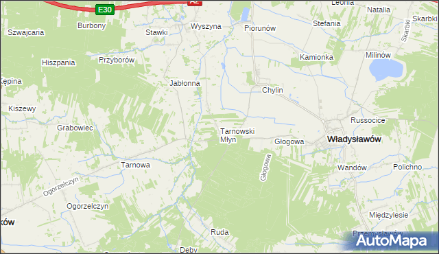 mapa Tarnowski Młyn, Tarnowski Młyn na mapie Targeo