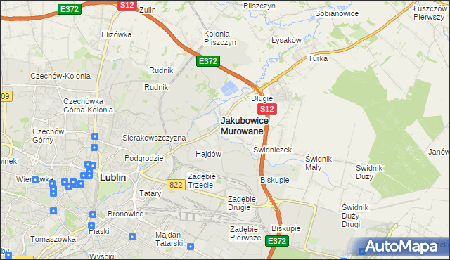 mapa Wólka powiat lubelski, Wólka powiat lubelski na mapie Targeo