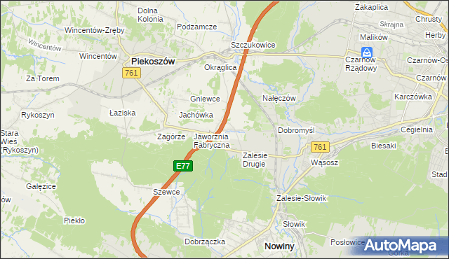 mapa Janów gmina Piekoszów, Janów gmina Piekoszów na mapie Targeo