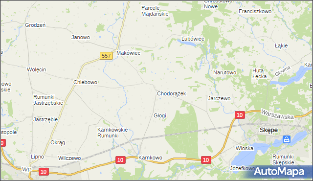 mapa Chodorążek, Chodorążek na mapie Targeo