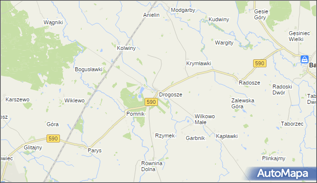 mapa Drogosze, Drogosze na mapie Targeo