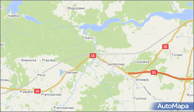 mapa Drwęca gmina Iława, Drwęca gmina Iława na mapie Targeo