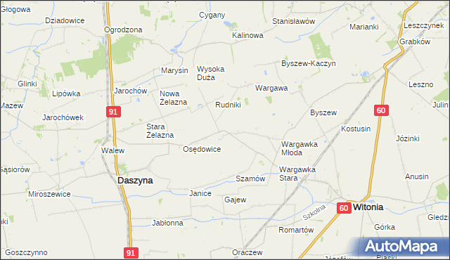 mapa Gozdków gmina Witonia, Gozdków gmina Witonia na mapie Targeo