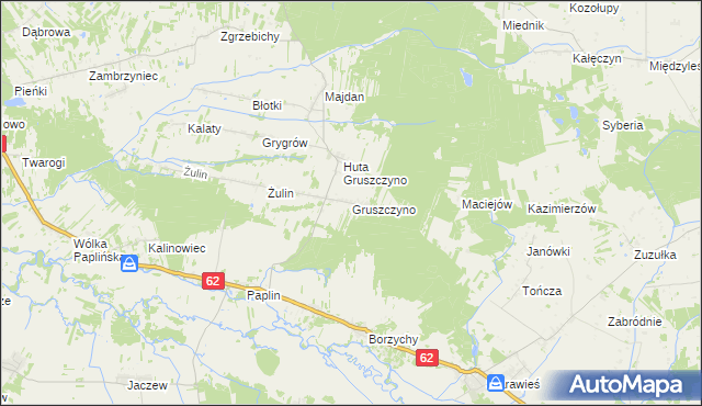 mapa Gruszczyno, Gruszczyno na mapie Targeo