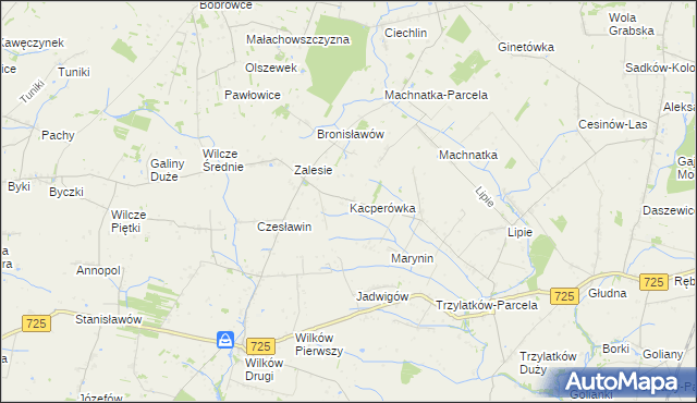 mapa Kacperówka, Kacperówka na mapie Targeo