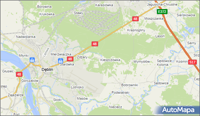 mapa Kleszczówka, Kleszczówka na mapie Targeo