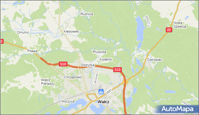 mapa Kołatnik, Kołatnik na mapie Targeo