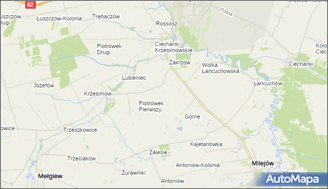 mapa Leopoldów gmina Łęczna, Leopoldów gmina Łęczna na mapie Targeo