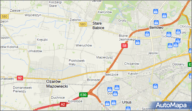 mapa Macierzysz, Macierzysz na mapie Targeo