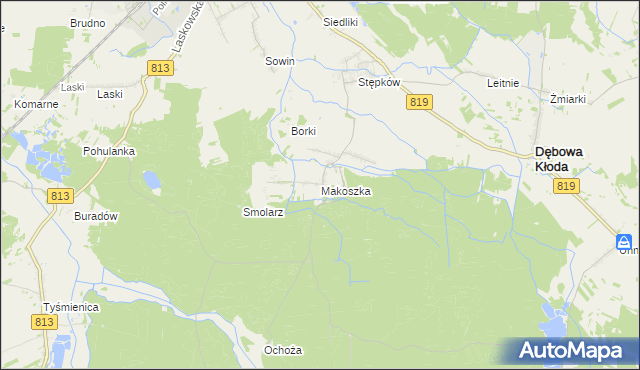 mapa Makoszka, Makoszka na mapie Targeo