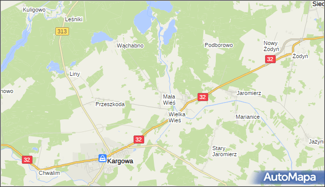 mapa Mała Wieś gmina Siedlec, Mała Wieś gmina Siedlec na mapie Targeo