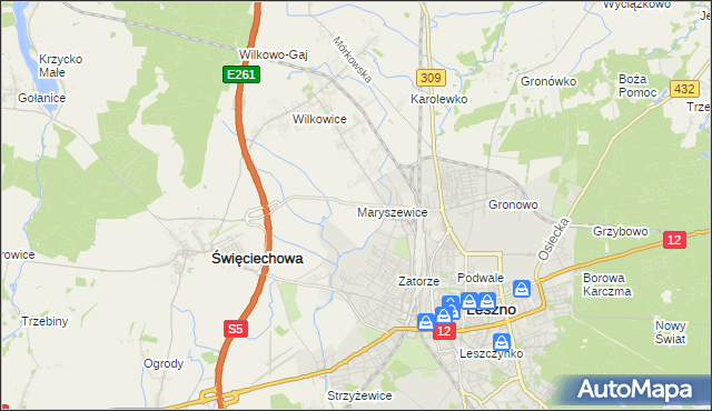 mapa Maryszewice, Maryszewice na mapie Targeo