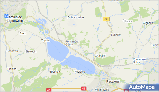 mapa Mrokocin, Mrokocin na mapie Targeo