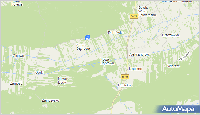 mapa Nowa Dąbrowa gmina Leoncin, Nowa Dąbrowa gmina Leoncin na mapie Targeo