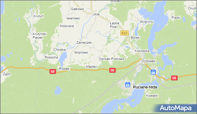 mapa Osiniak-Piotrowo, Osiniak-Piotrowo na mapie Targeo