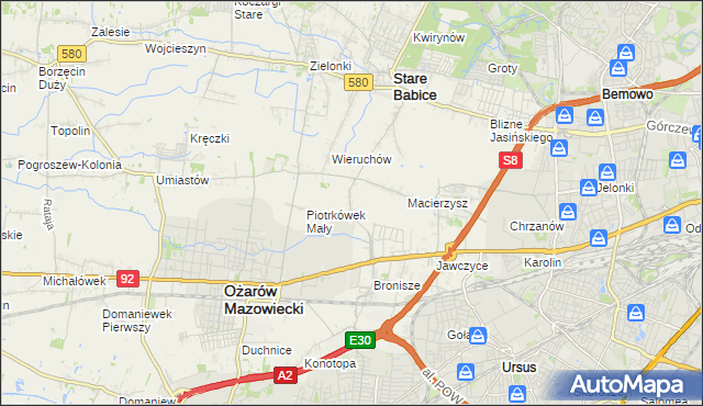 mapa Piotrkówek Duży, Piotrkówek Duży na mapie Targeo