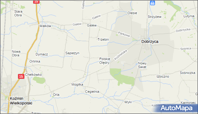 mapa Polskie Olędry, Polskie Olędry na mapie Targeo