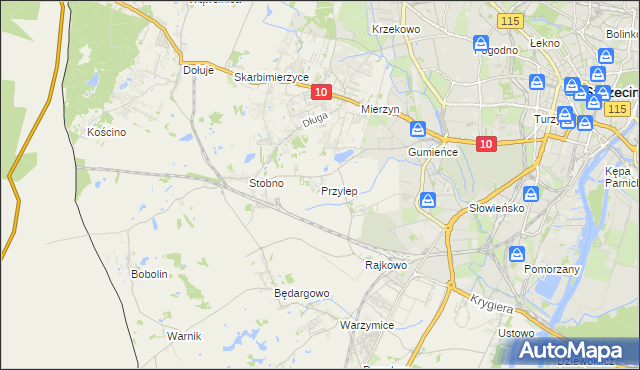 mapa Przylep, Przylep na mapie Targeo