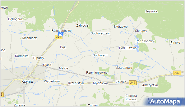 mapa Suchoręcz, Suchoręcz na mapie Targeo