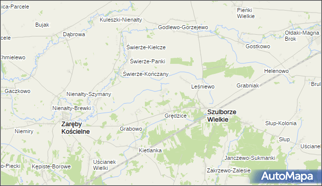 mapa Świerże-Leśniewek, Świerże-Leśniewek na mapie Targeo