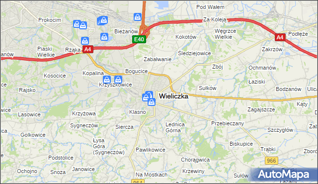 mapa Wieliczka, Wieliczka na mapie Targeo
