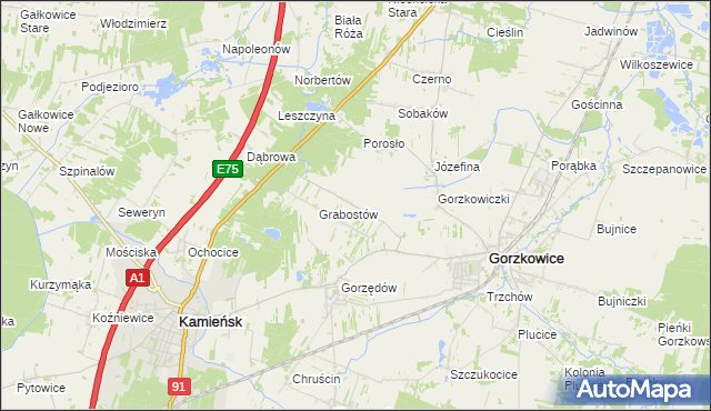 mapa Żuchowice, Żuchowice na mapie Targeo