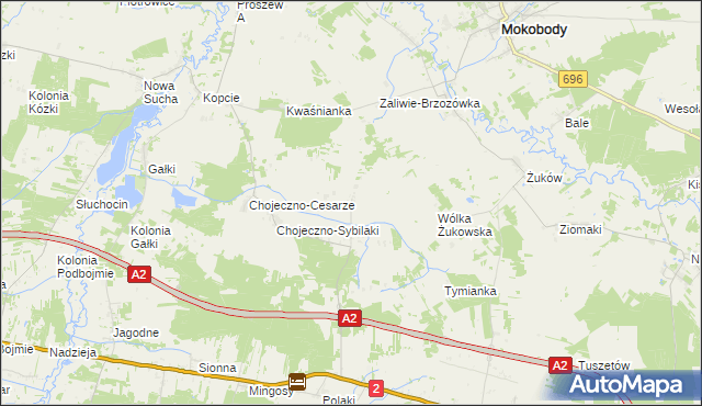 mapa Aleksandrówka gmina Grębków, Aleksandrówka gmina Grębków na mapie Targeo