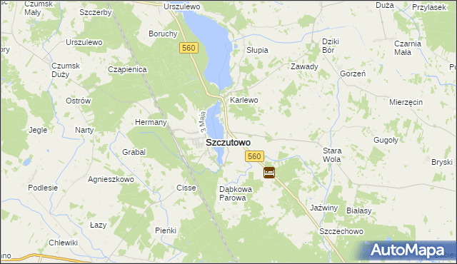 mapa Blizno gmina Szczutowo, Blizno gmina Szczutowo na mapie Targeo