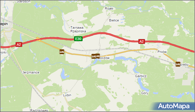 mapa Boczów gmina Torzym, Boczów gmina Torzym na mapie Targeo