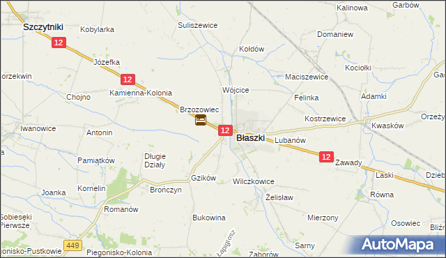 mapa Borysławice, Borysławice na mapie Targeo