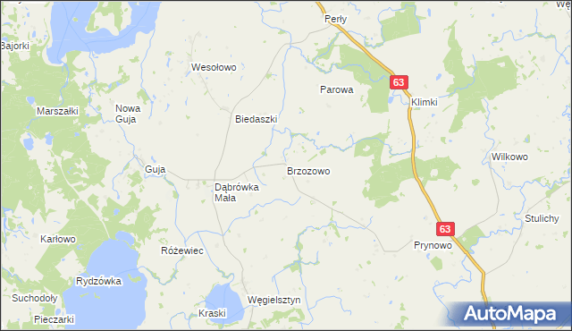 mapa Brzozowo gmina Węgorzewo, Brzozowo gmina Węgorzewo na mapie Targeo