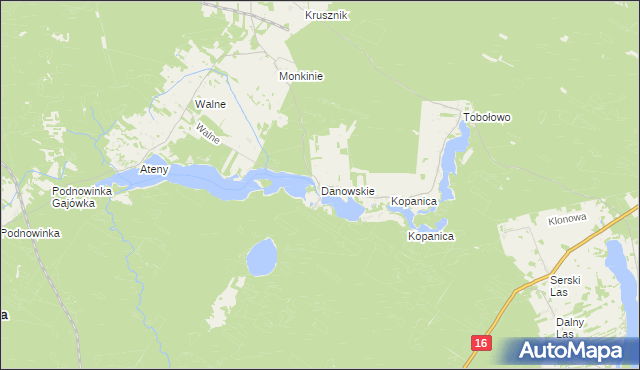 mapa Danowskie, Danowskie na mapie Targeo