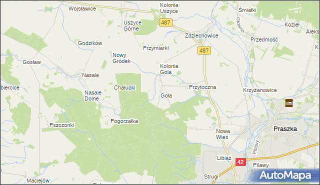 mapa Goła, Goła na mapie Targeo