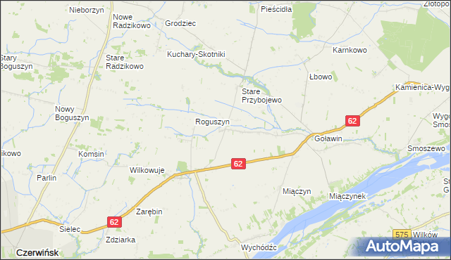 mapa Goworowo gmina Czerwińsk nad Wisłą, Goworowo gmina Czerwińsk nad Wisłą na mapie Targeo