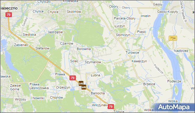 mapa Kawęczynek gmina Konstancin-Jeziorna, Kawęczynek gmina Konstancin-Jeziorna na mapie Targeo