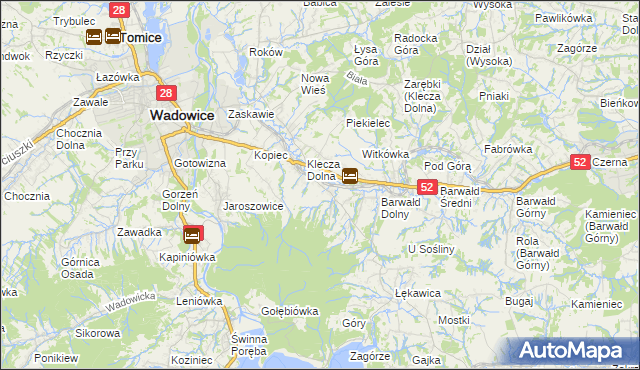 mapa Klecza Górna, Klecza Górna na mapie Targeo