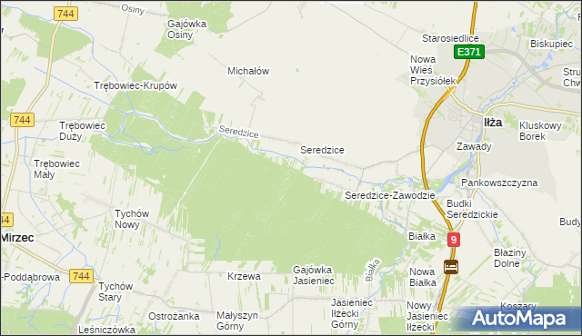 mapa Leśniczówka Seredzice, Leśniczówka Seredzice na mapie Targeo