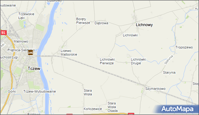 mapa Lichnówki Pierwsze, Lichnówki Pierwsze na mapie Targeo