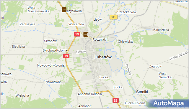 mapa Lubartów, Lubartów na mapie Targeo