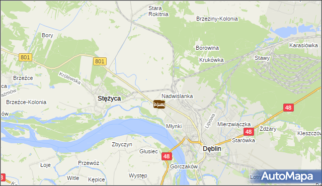 mapa Nadwiślanka, Nadwiślanka na mapie Targeo