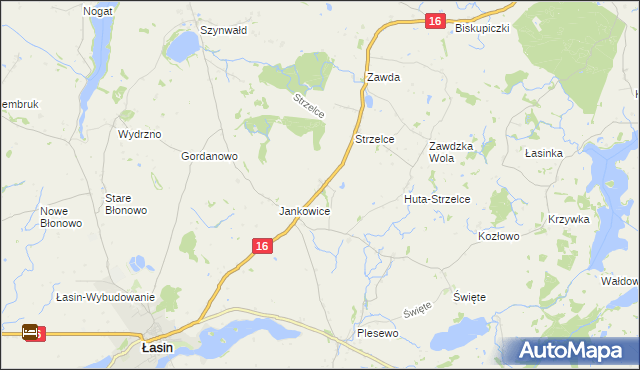 mapa Nowe Jankowice gmina Łasin, Nowe Jankowice gmina Łasin na mapie Targeo