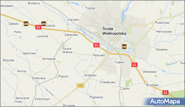 mapa Pętkowo, Pętkowo na mapie Targeo