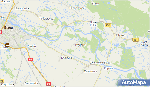 mapa Prędocin gmina Skarbimierz, Prędocin gmina Skarbimierz na mapie Targeo