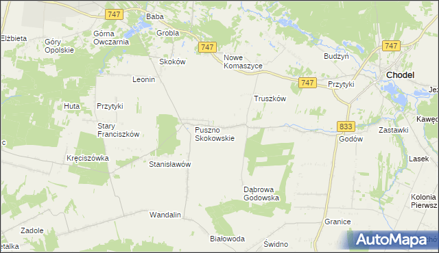 mapa Puszno Godowskie, Puszno Godowskie na mapie Targeo