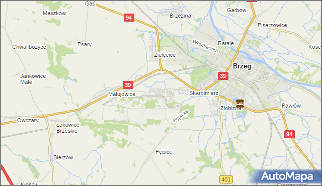 mapa Skarbimierz-Osiedle, Skarbimierz-Osiedle na mapie Targeo