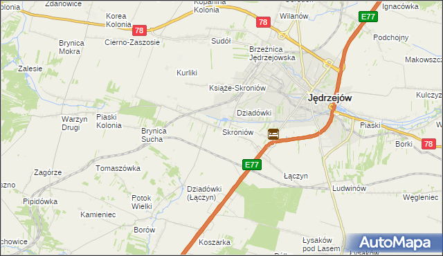 mapa Skroniów, Skroniów na mapie Targeo