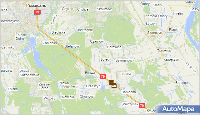 mapa Solec gmina Góra Kalwaria, Solec gmina Góra Kalwaria na mapie Targeo