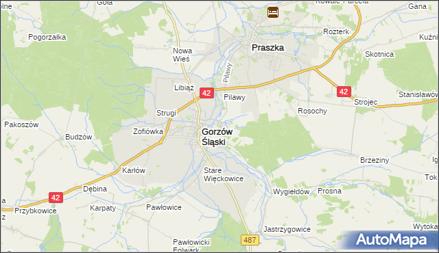 mapa Szyszków gmina Praszka, Szyszków gmina Praszka na mapie Targeo