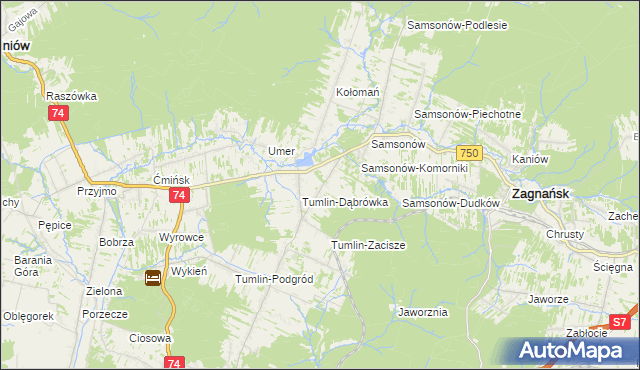 mapa Tumlin-Osowa, Tumlin-Osowa na mapie Targeo