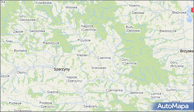mapa Czermna, Czermna na mapie Targeo
